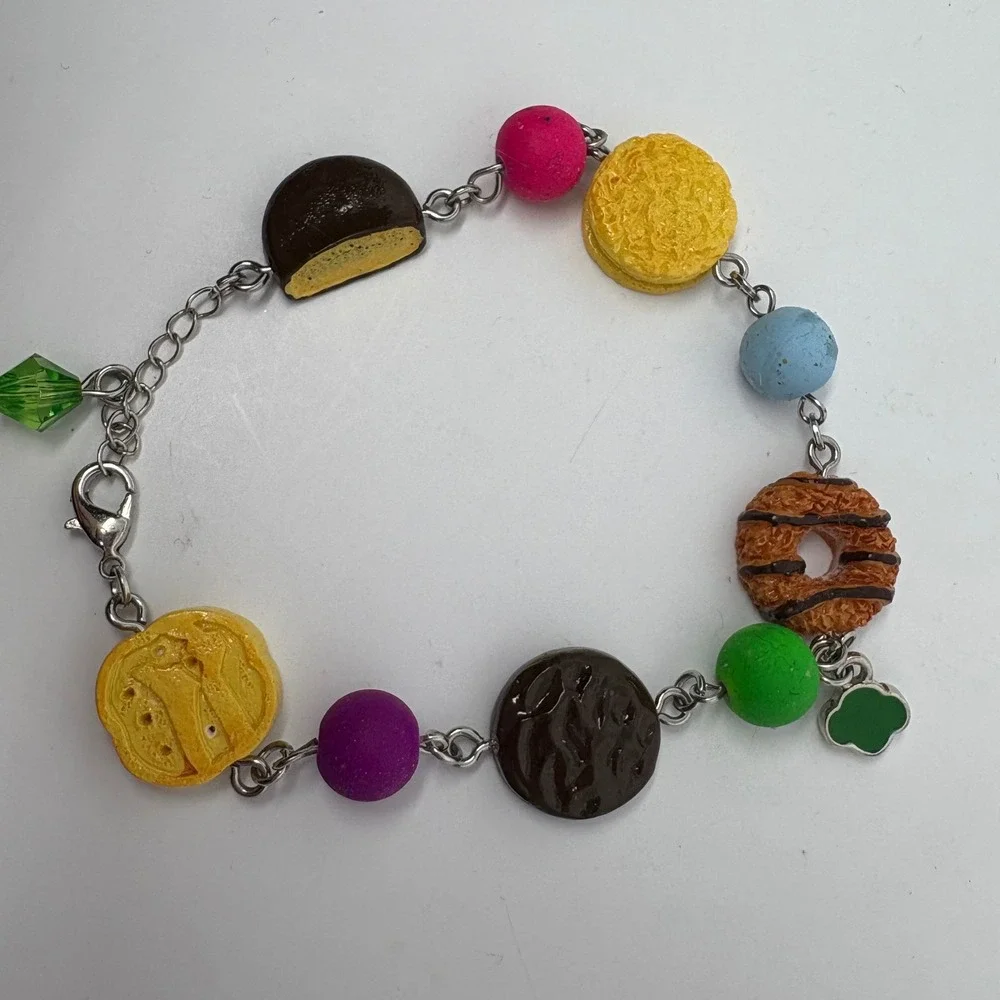 Girl Scouts Charm Bracelet Cookie‎ Themed Colorful Beads Friendship Bracelet